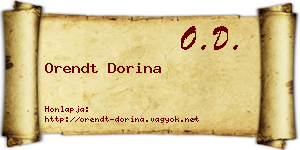 Orendt Dorina névjegykártya